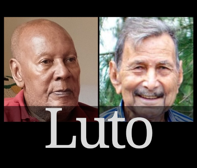Sobre fundo preto, fotos em cores de José Antônio e José Apolinário. Abaixo, a palavra "luto" em letras brancas.